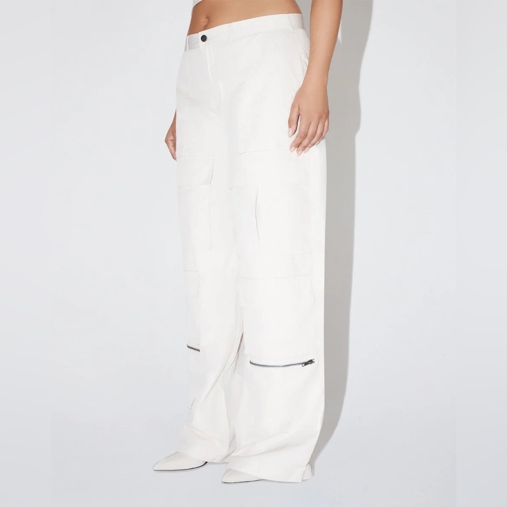 Khy White Wide-Leg Cargo Pants - New